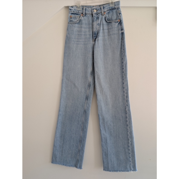 Zara Denim - Zara high waisted straight leg jeans
